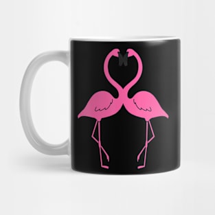 Pink Flamingo Heart Mug